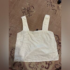 Banana Republic white linen tank top
